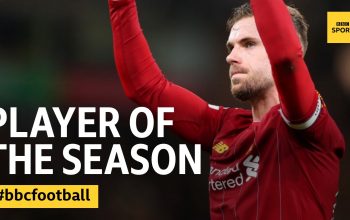 Jordan Henderson has been named the BBC’s Premier League player of the season.