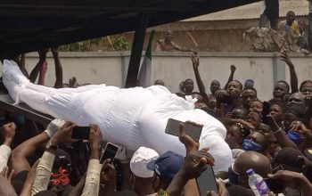 Photos: Sympathizers shunned Covid 19 protocol as Senator Buruji Kashamu is buried